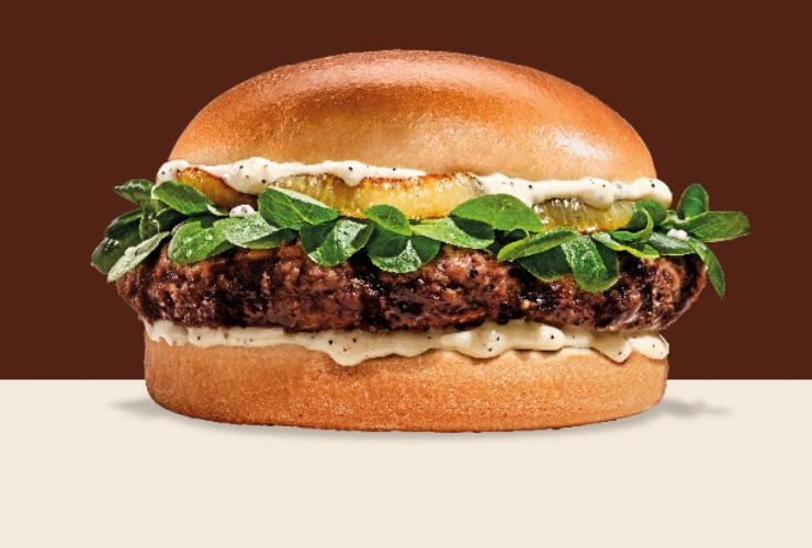panino "er cacio e pepe burger" di burger king