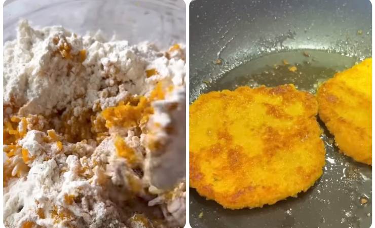 impasto di zucca, cotoletta di zucca 