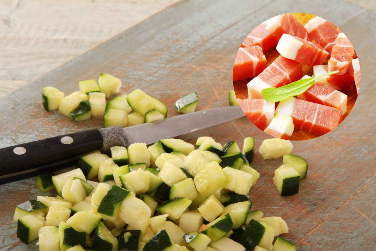 zucchine e speck