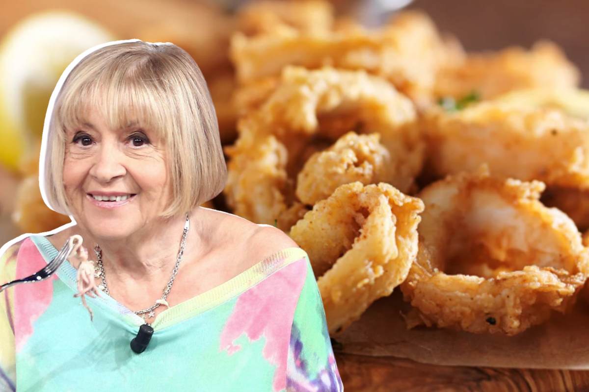 Anna Moroni e nello sfondo calamaretti fritti