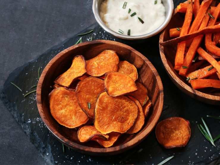 chips e stick di zucca