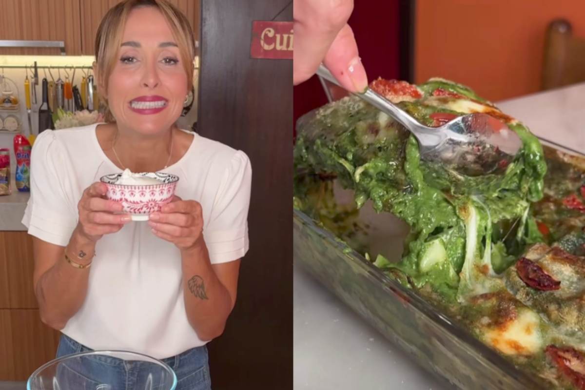 Benedetta Parodi e lasagne al pesto di spinaci