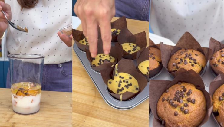 Preparazione dei muffin alla zucca