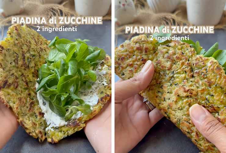 collage piadina di zucchine