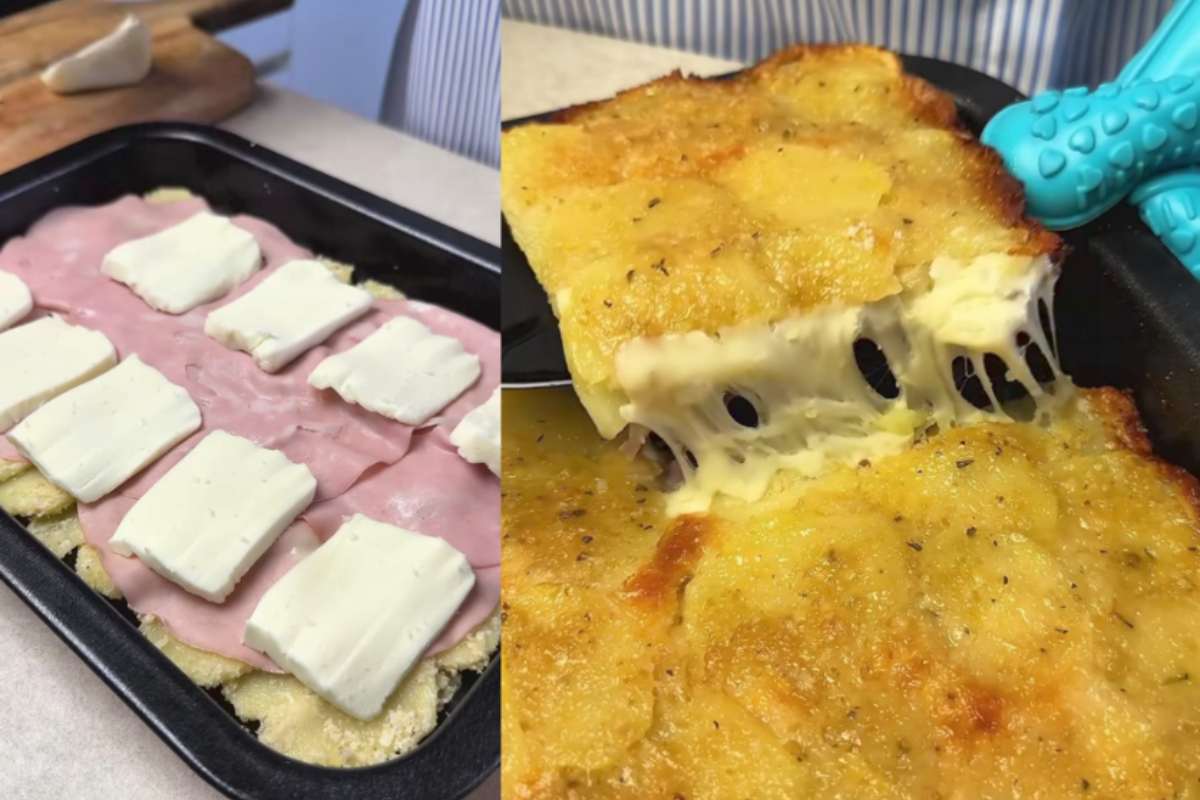 Schiacciata di patate cruda e cotta