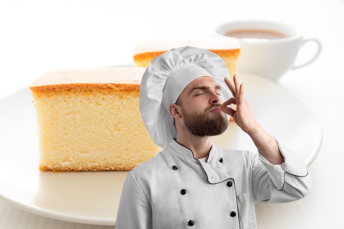 pezzetti di torta e chef