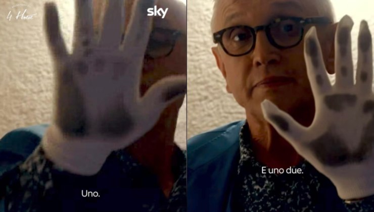 Bruno Barbieri con i guanti sporchi a 4 Hotel