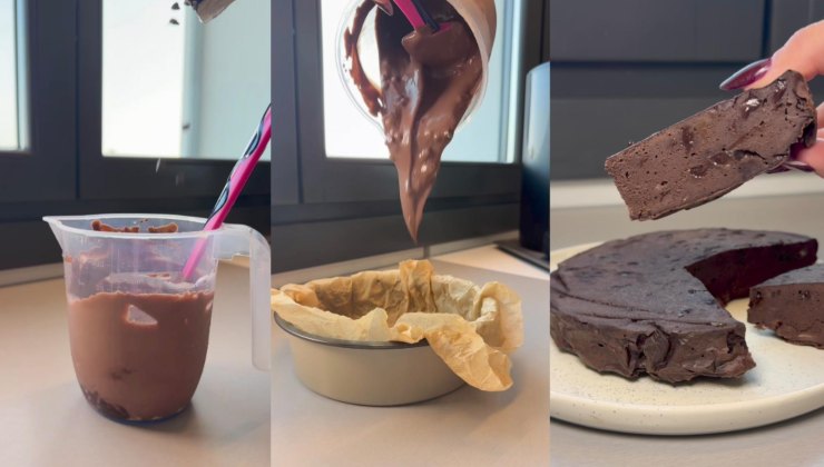 Preparazione torta al cioccolato