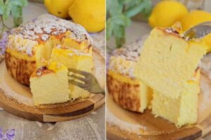 collage torta al limone e ricotta