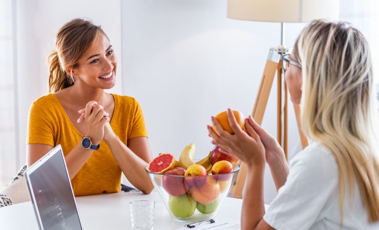 nutrizionista con cliente 